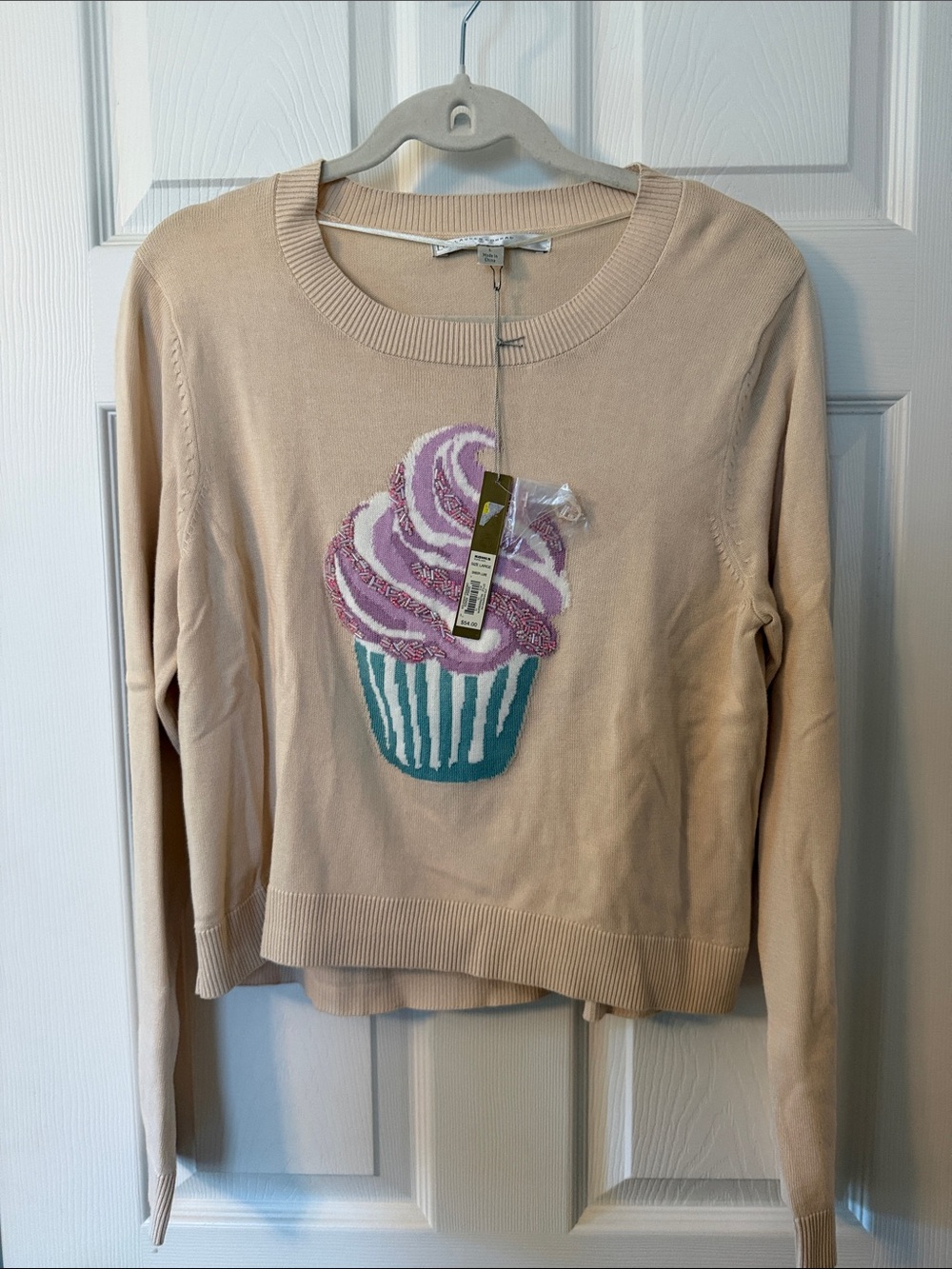 LC Lauren Conrad Soft Beige Crewneck Sweater